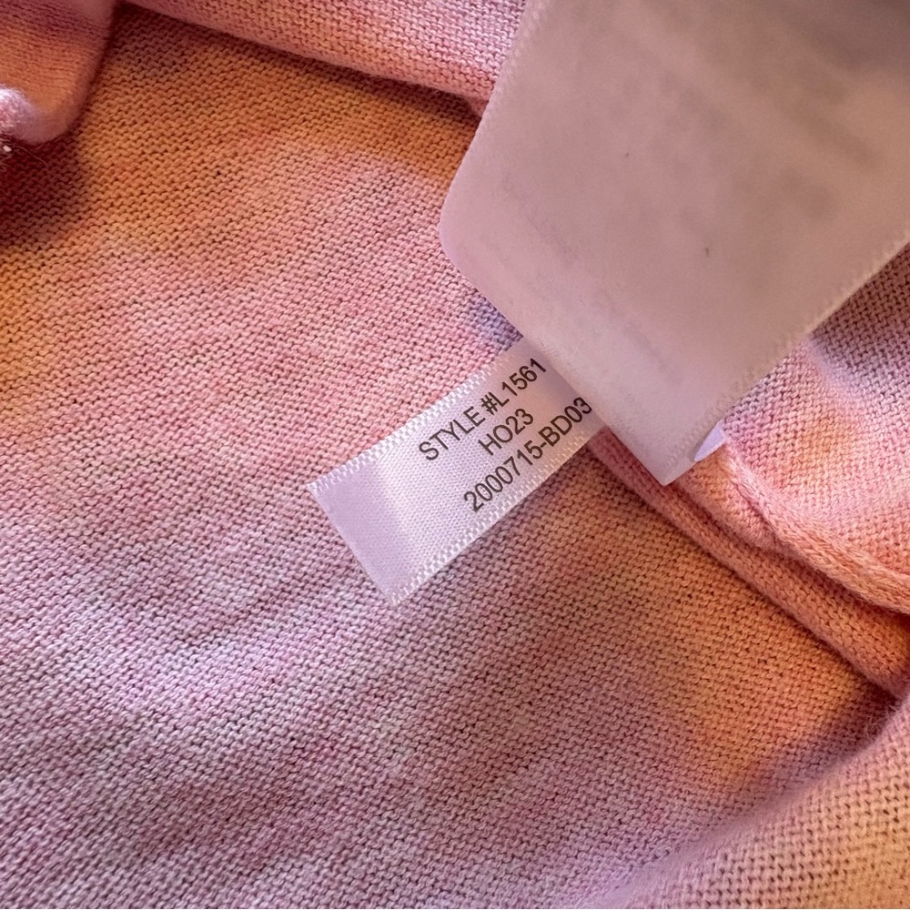 J Crew Light Pink Teddie Sweater Lightweight Long Sleeves Closet Staple - Large - Picture 8 of 9